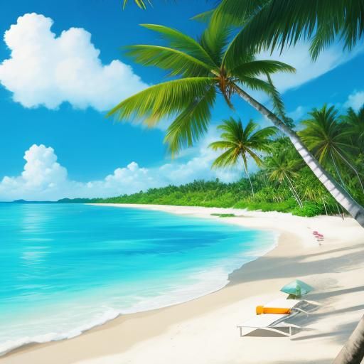 Idyllic Tropical Beach Scene