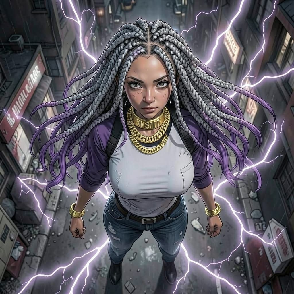 Feminine Galaxy Guardian in Electric Ball