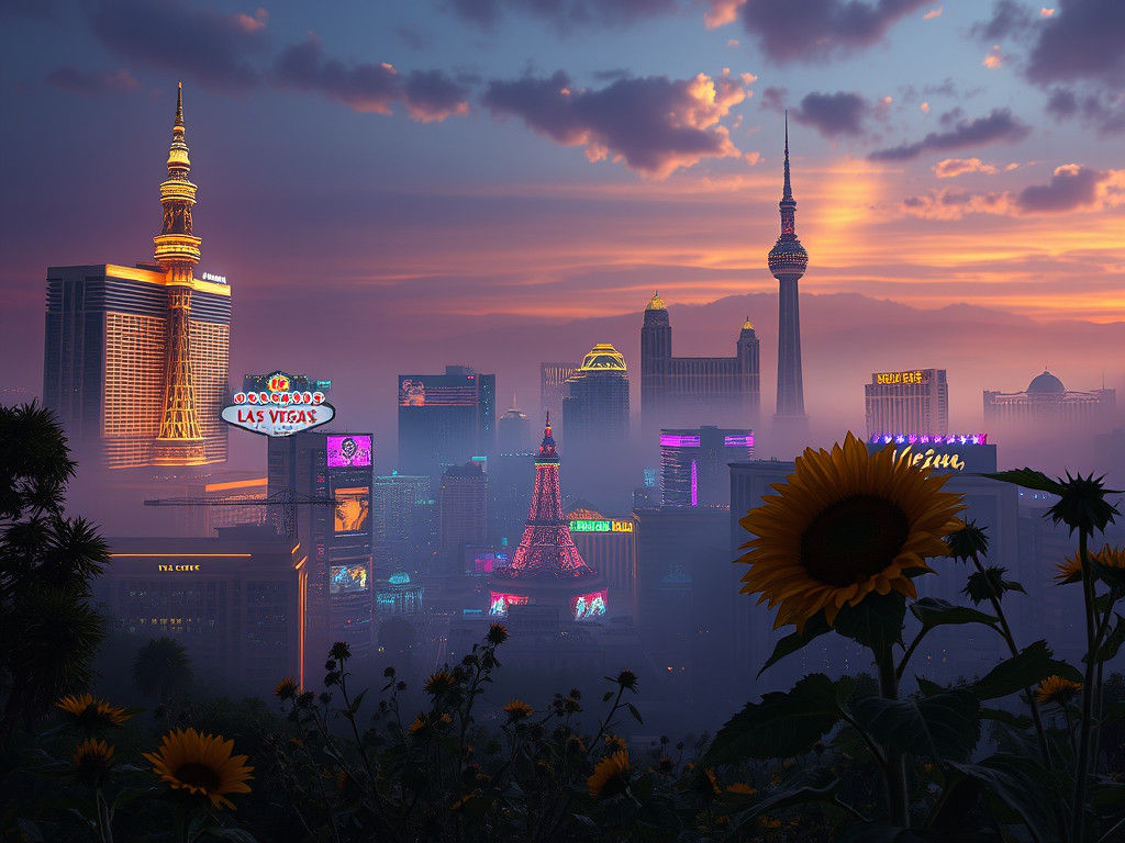 Nature Overruns Las Vegas in Dark Fantasy Art