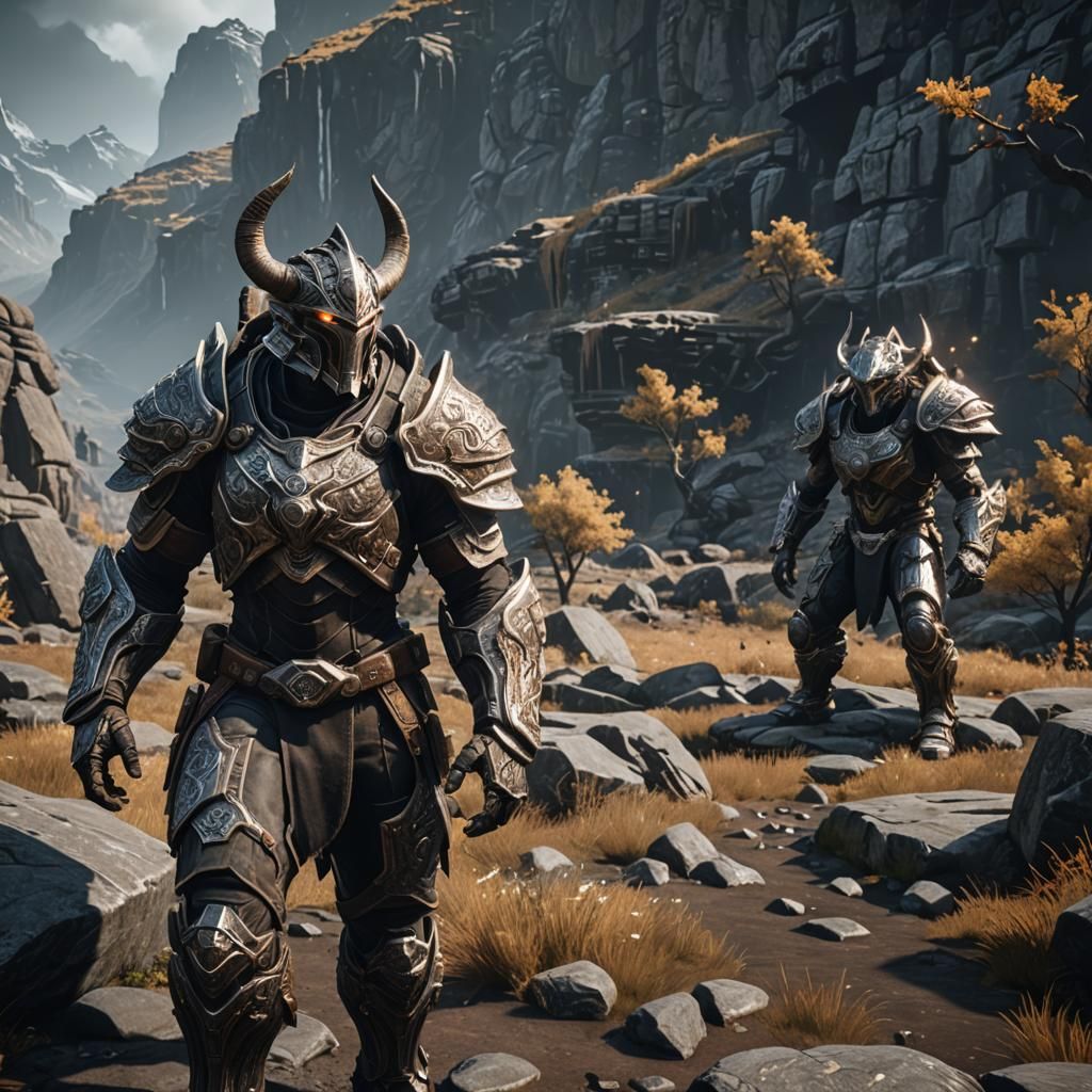 Dovahkin in NanoSuit: Epic 3D Game Cinematic