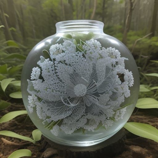 Rare Skeleton Flower in Northern Japan Forest