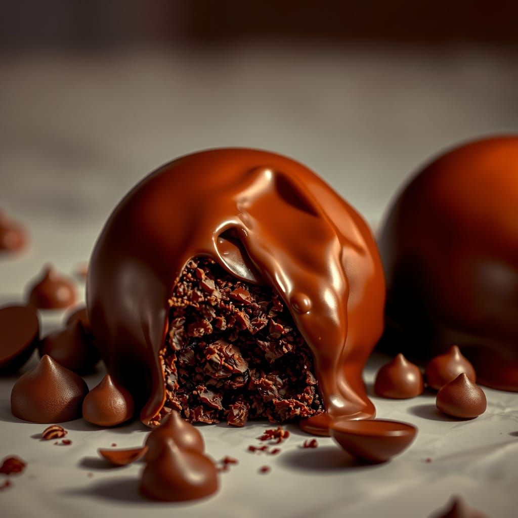 Luxurious Futuristic Chocolate Still Life