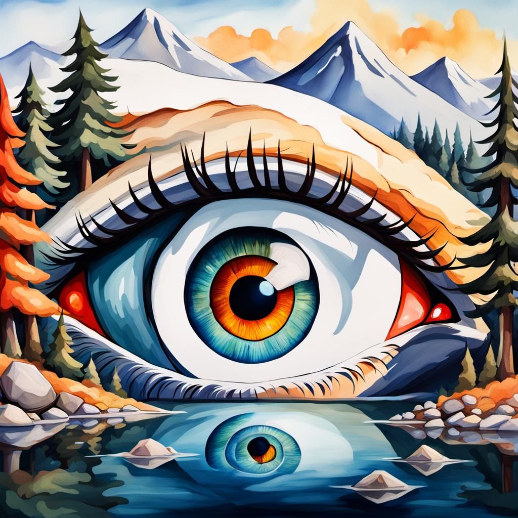 A Close-Up View of a Human Eye