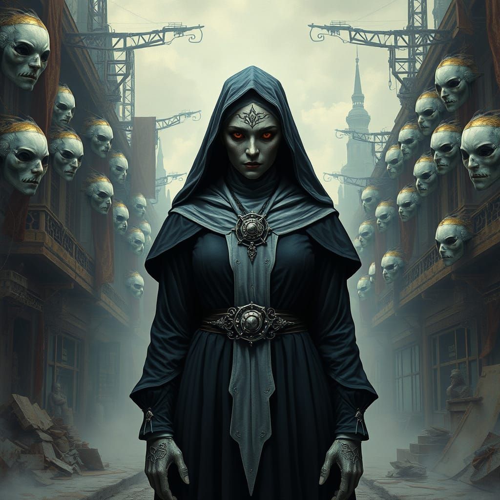 Githzerai Cleric Paralyzes Dissent in Dark Surrealism