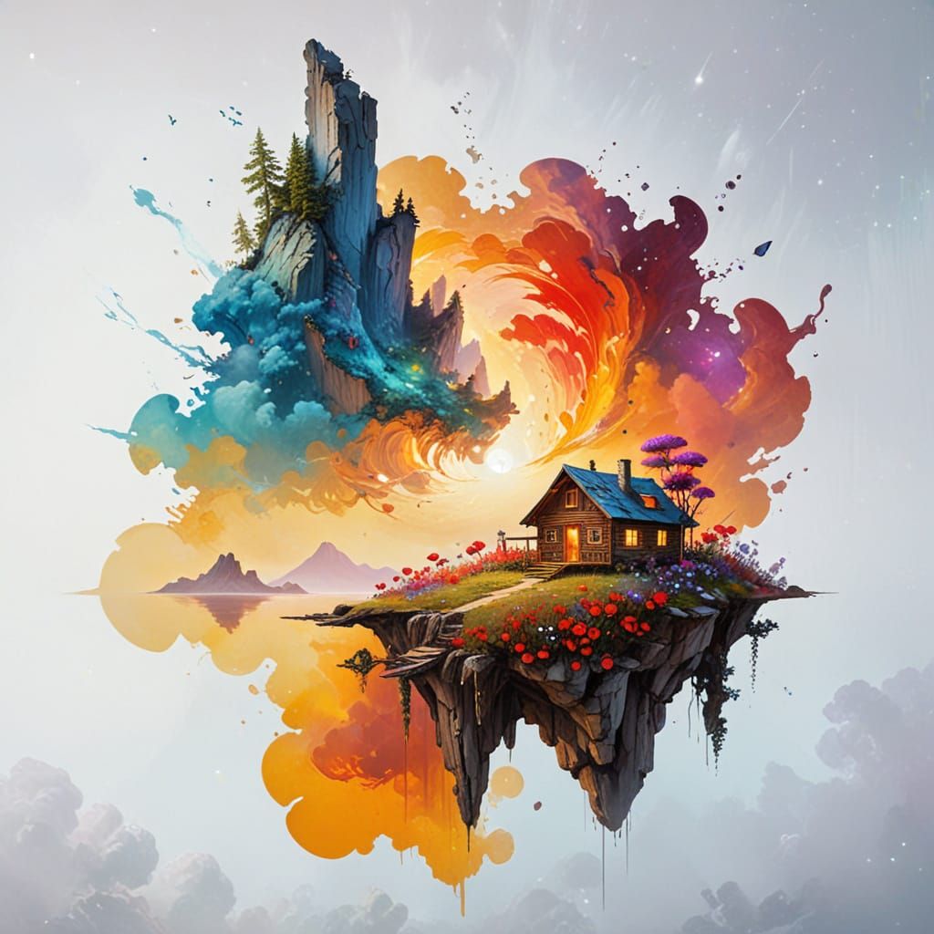 Cosmic Haven in Impressionistic Oil