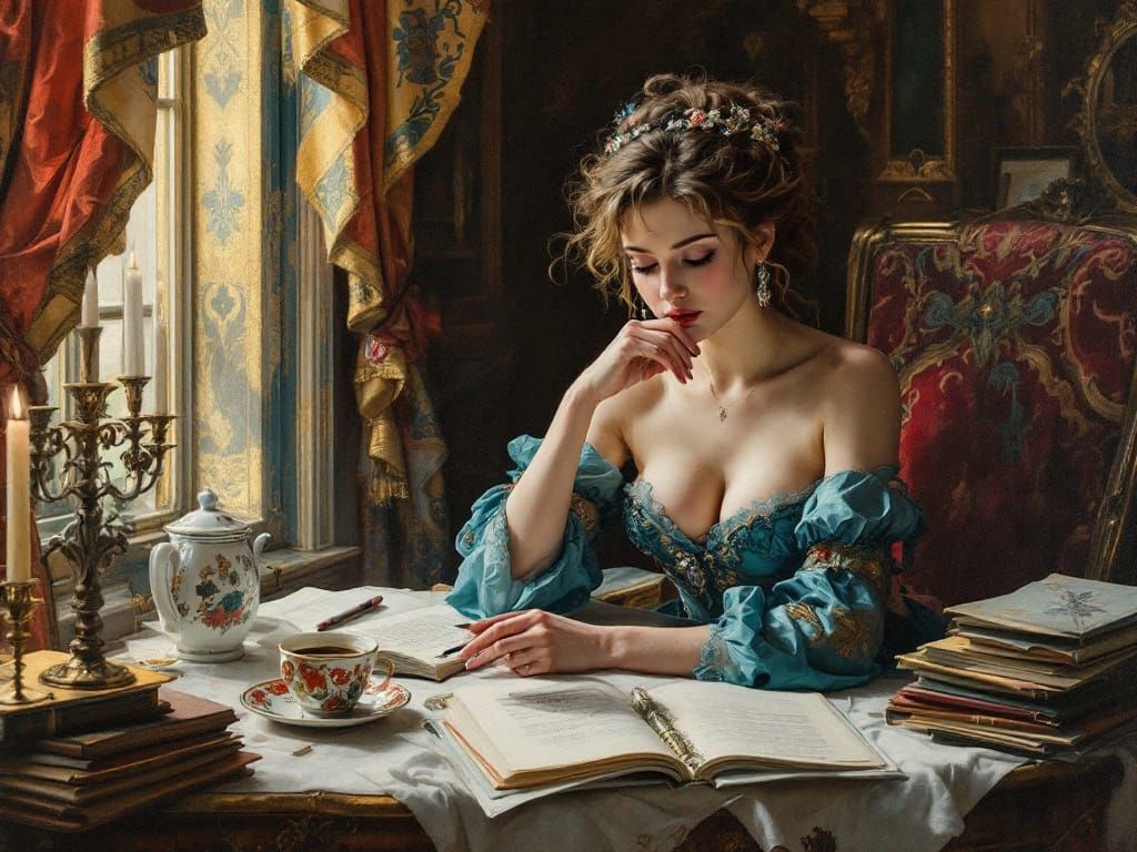 Rococo Drama Unfolds in Lavish Light and Shadow