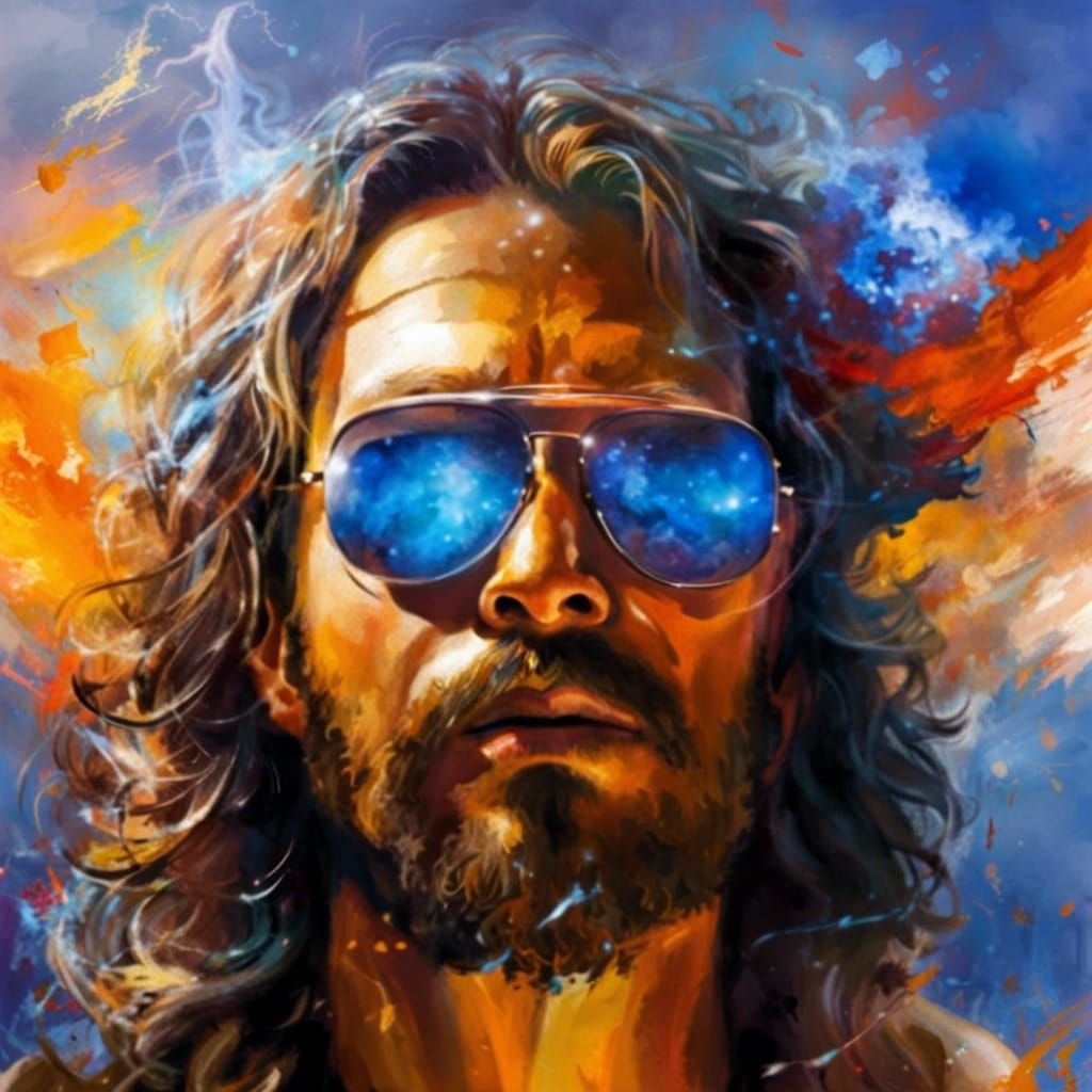 Ethereal Shadow Jesus in Hyperrealistic Style