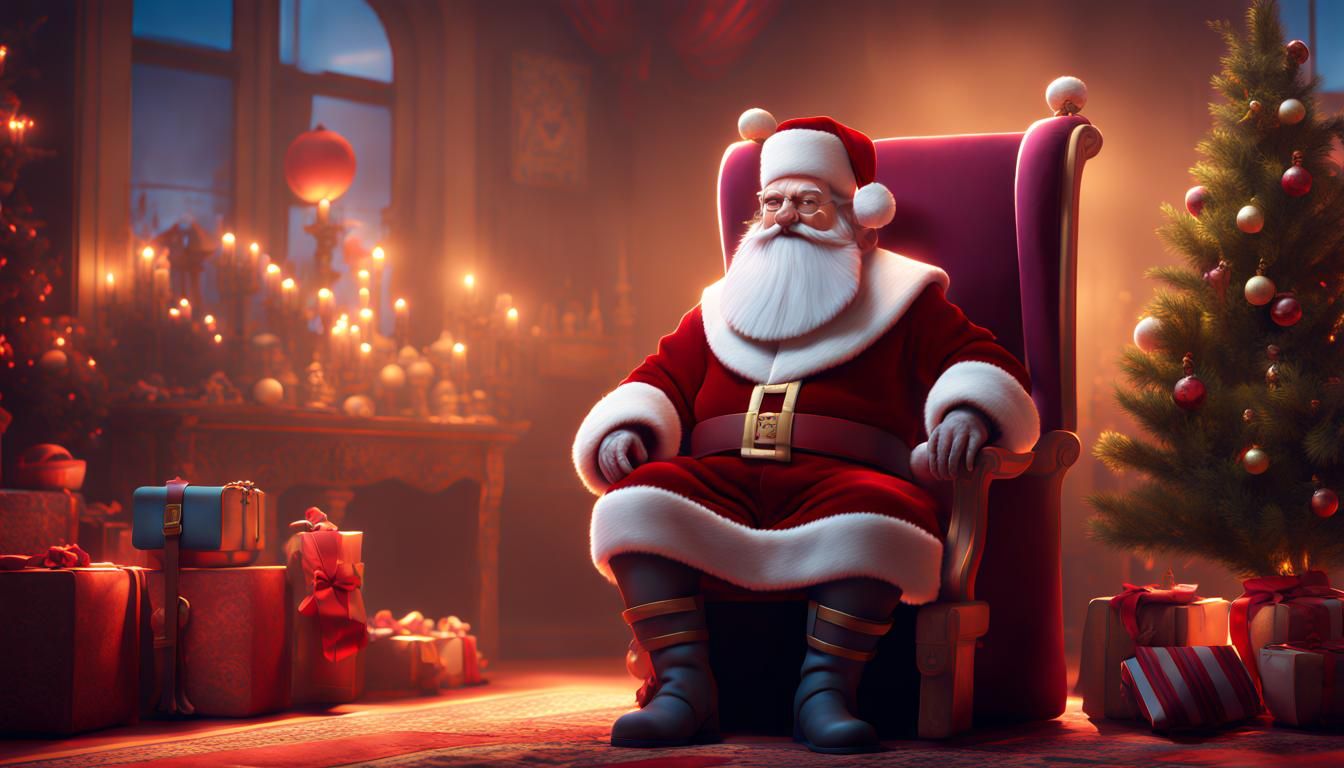 Festive St. Nicholas in Bright 3D Digital Art