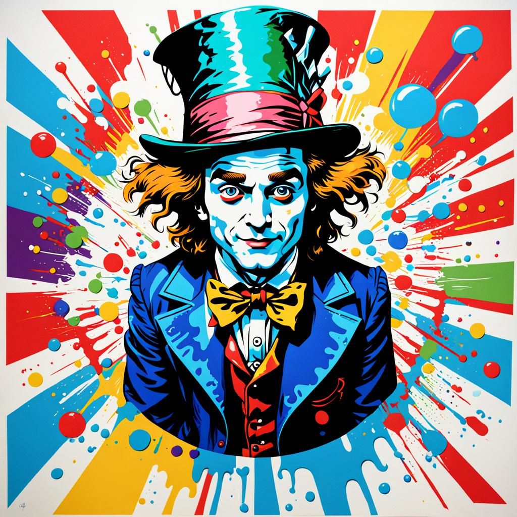 Mad Hatter Pop Art Screen Print