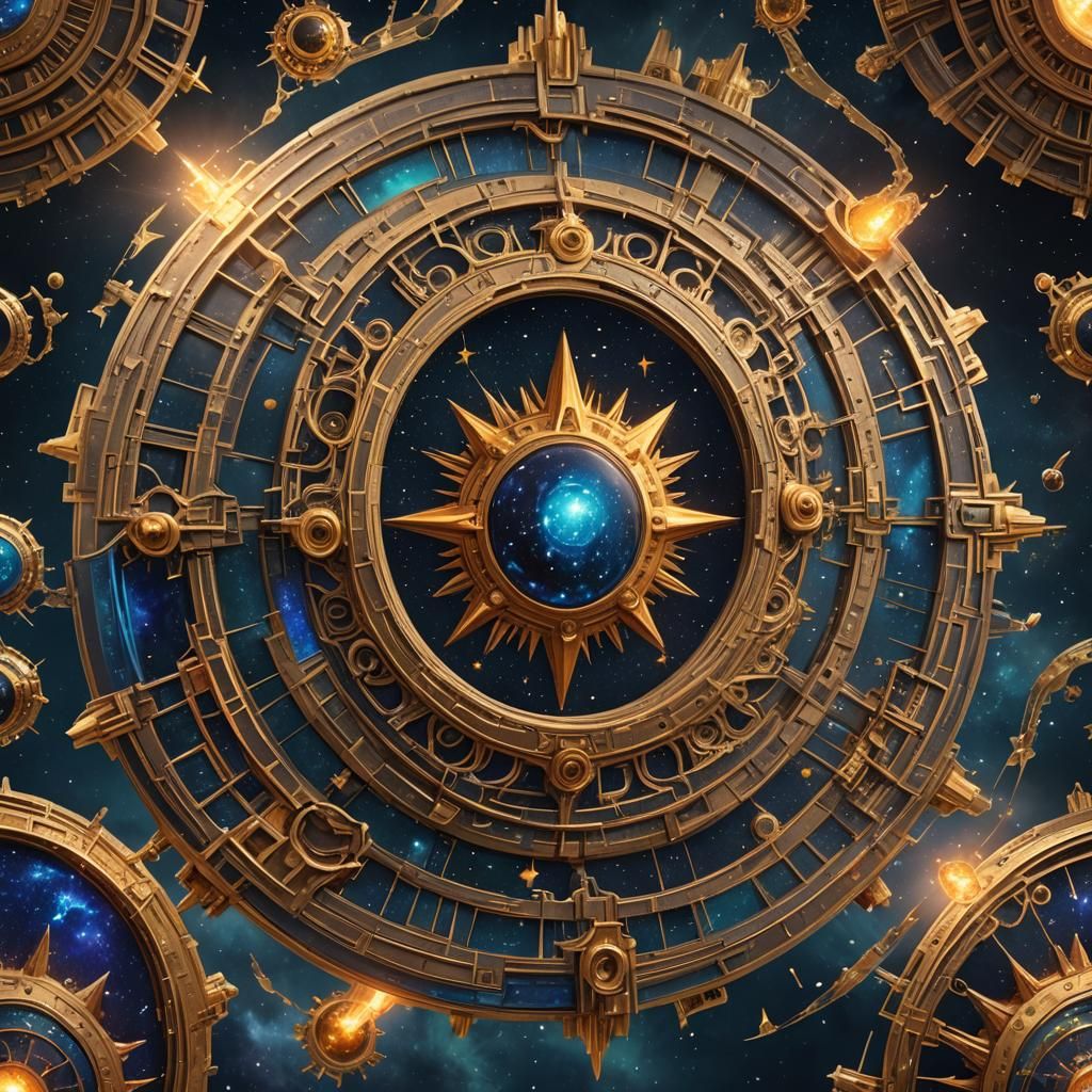 Stellar Corona Nebra Star Disc in Detailed Matte Painting