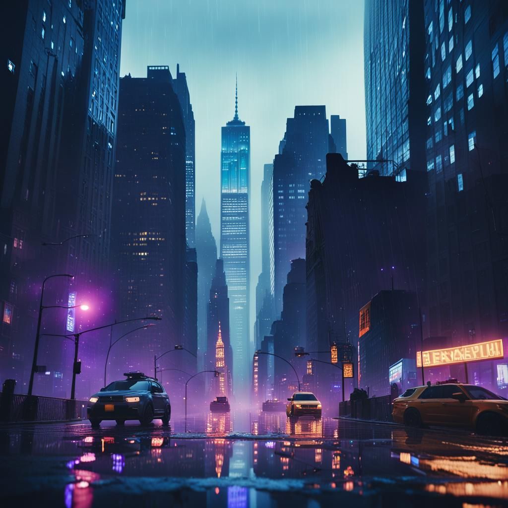 Manhattan Cityscape at Dusk: Cinematic Urban Photography