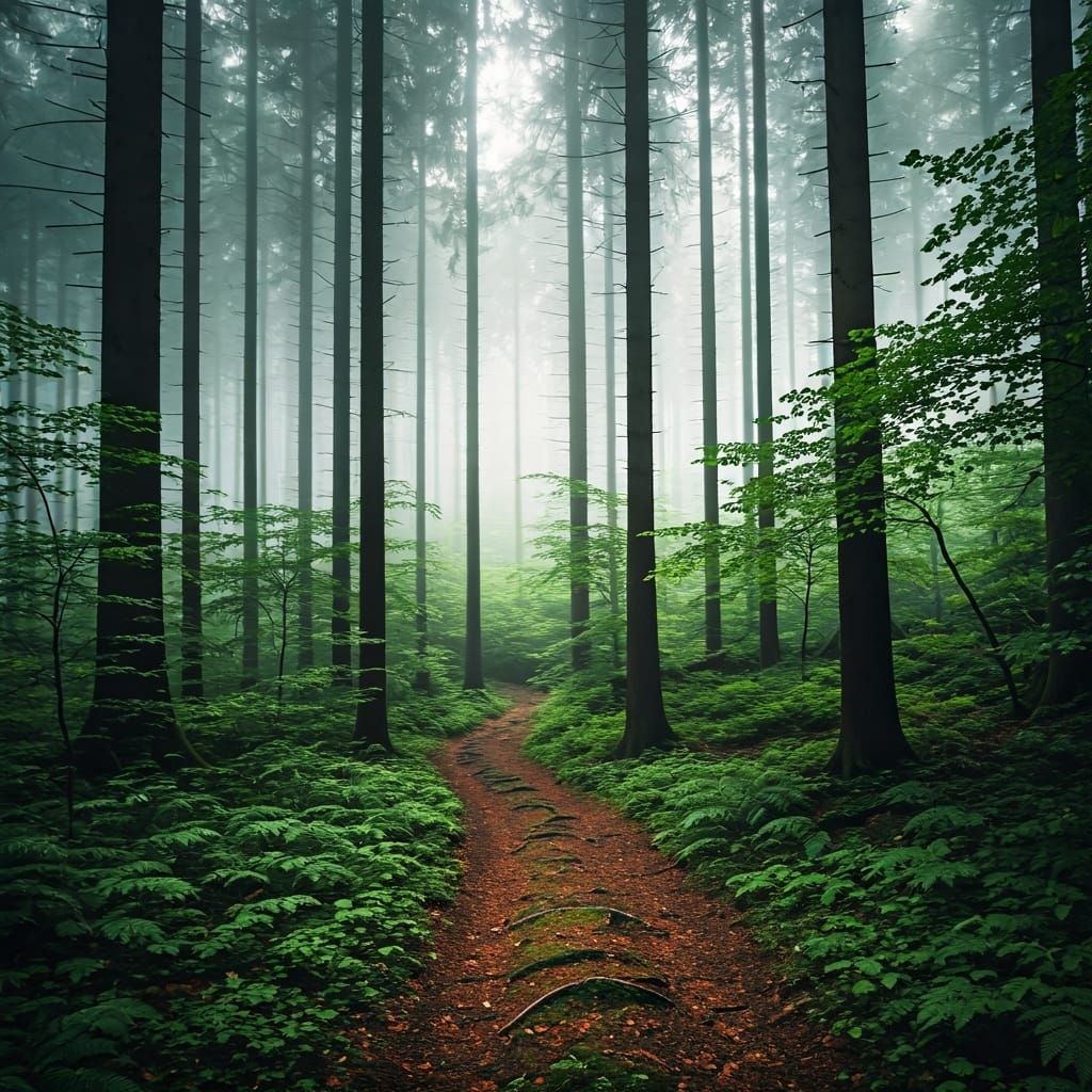 Misty Forest: Mystical Dreamscape