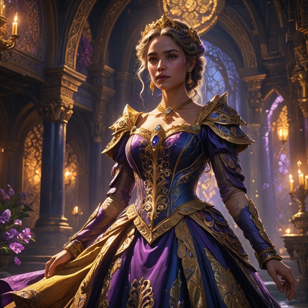 Girl in Ornate Dress: Fantasy Art in Unreal Engine 5
