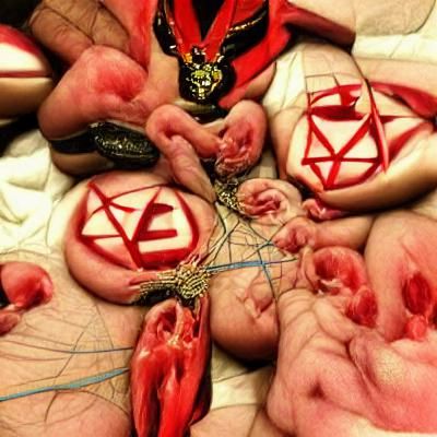 Disturbing Surreal Scene of Chaos and Dread