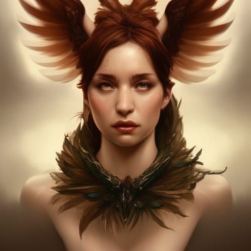 Detailed Demonic Harpy Portrait in Unreal Engine 5