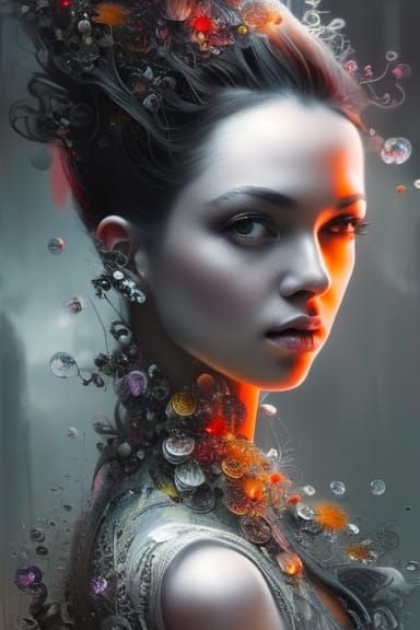 Clockpunk Crystal Bonsai Village: Digital Matte Painting