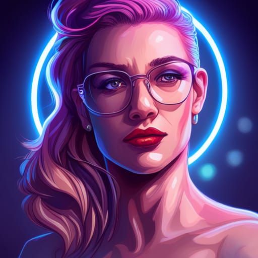 Sophisticated Woman at Bar in Art Nouveau Style