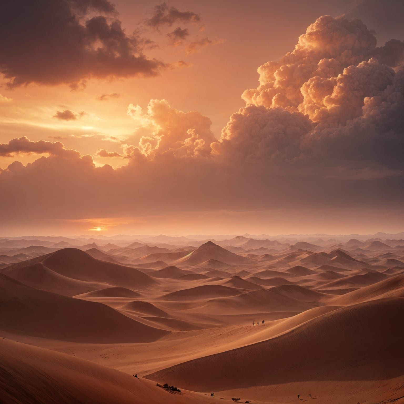 Epic Desert Landscape in High Fantasy Style