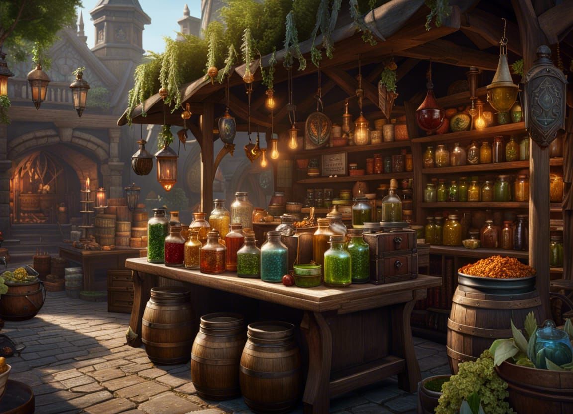 High Fantasy Potions Market in Unreal Engine 5