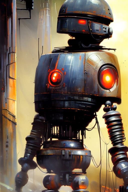 1950s Sci-Fi Killer Robot Portrait