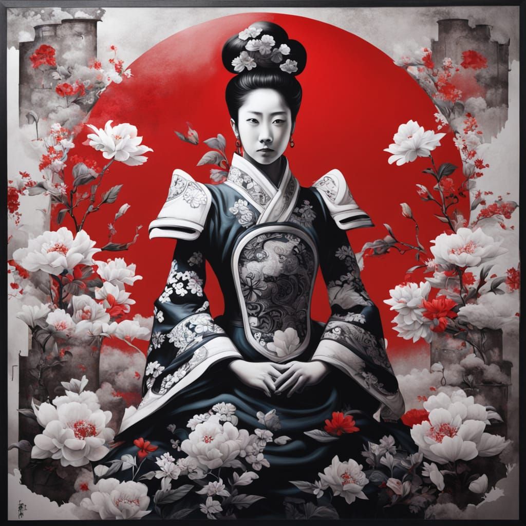 Steampunk Princess in Traditional Japanese Attire