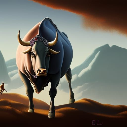 Europa and the Bull in Surrealist Style