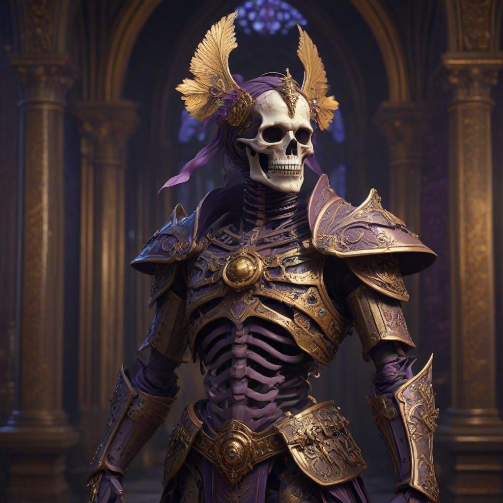 Regal Undead Prince in Dark Fantasy Armor