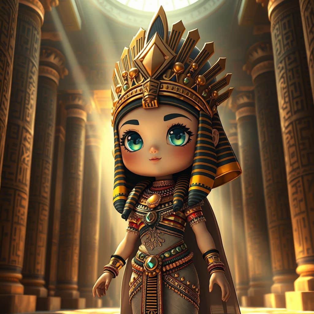 A majestic Egyptian queen,