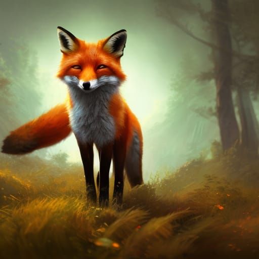 Fox on an Adventure: Hyperdetailed Concept Art