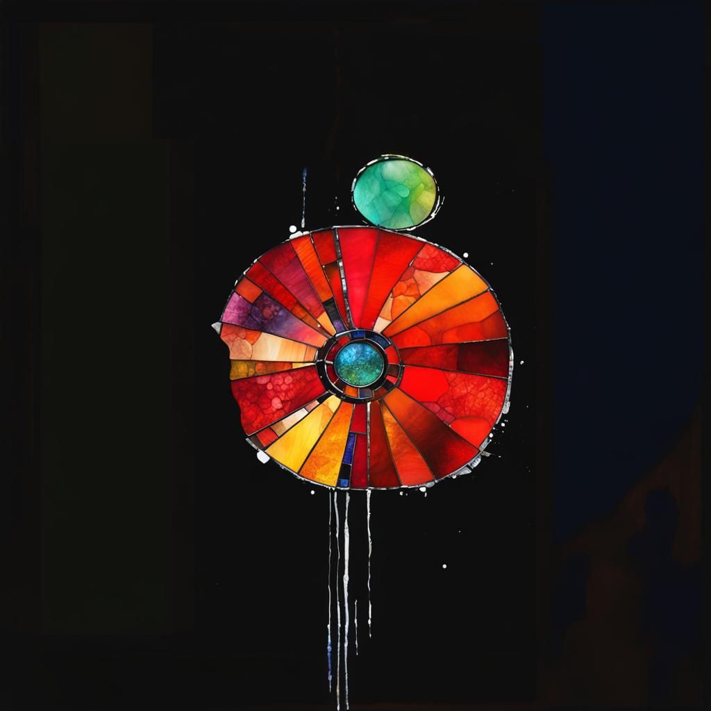 Stained Glass Art Brut Digital Illustration