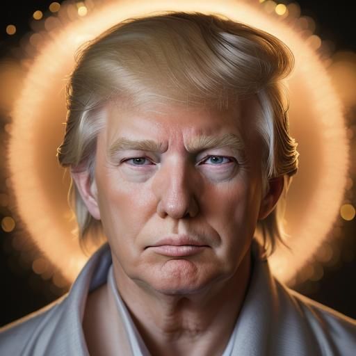 Donald Trump Portrait Achieving Inner Peace