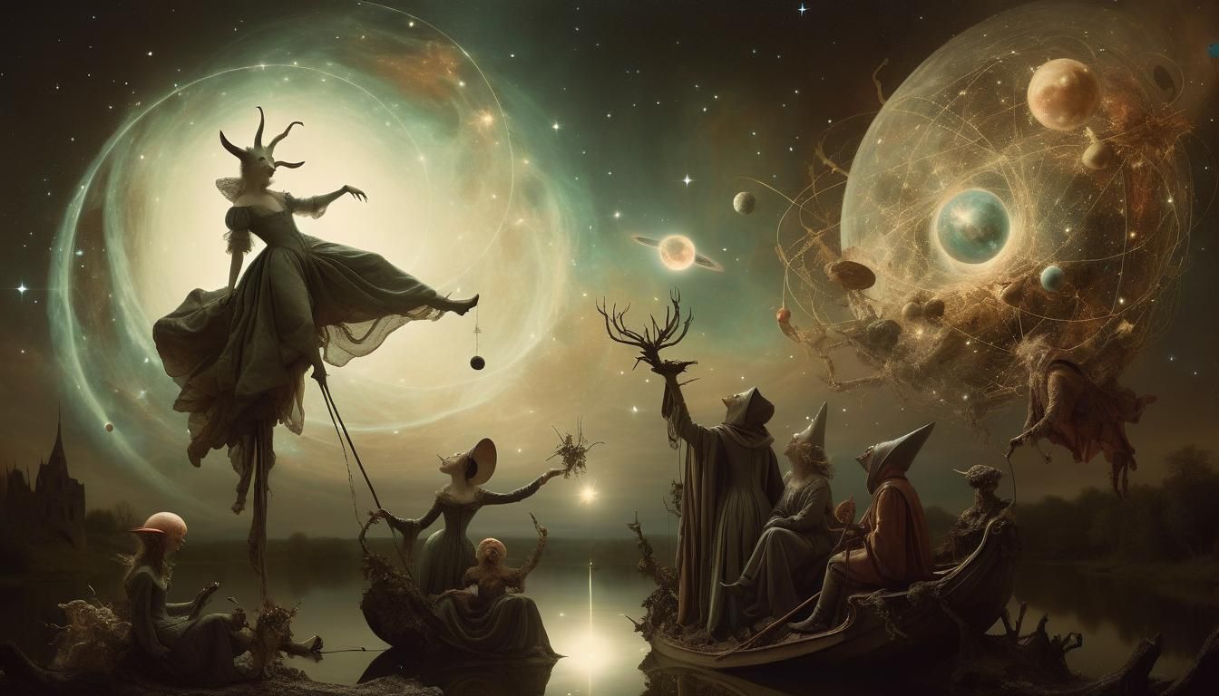 Celestial Coven: A Surreal Rococo Gathering