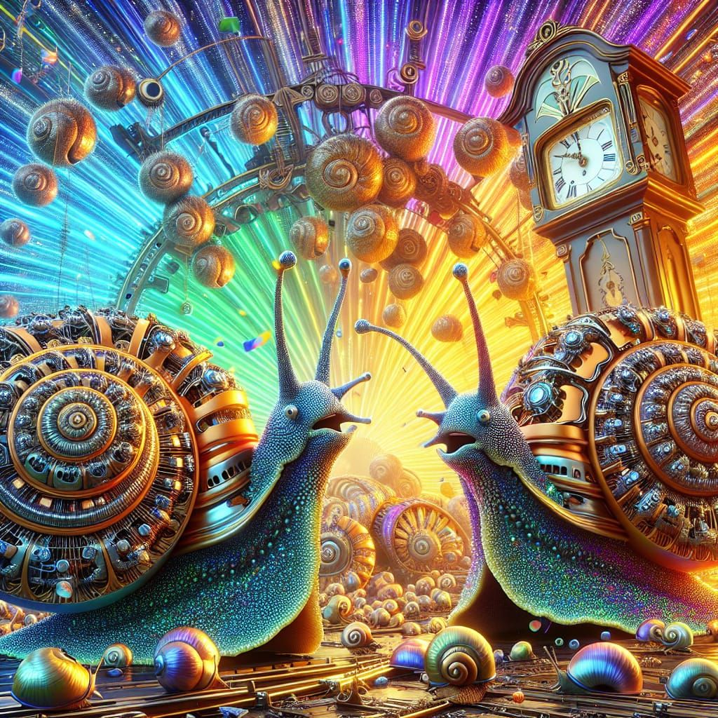 Snails Ring in the New Year in Whimsical 4K Celebration