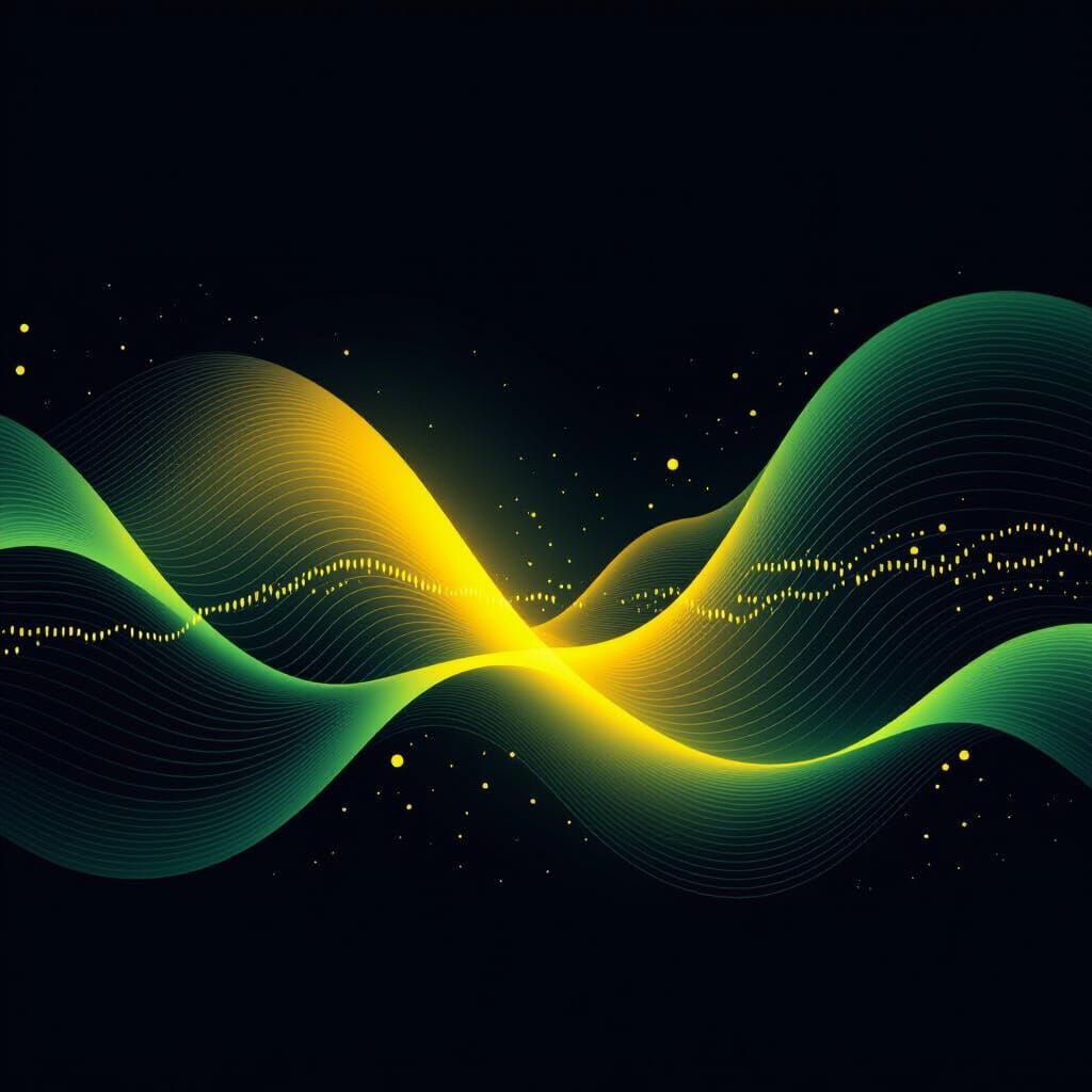 Modern Minimalist Background with Gradients and Sound Waves