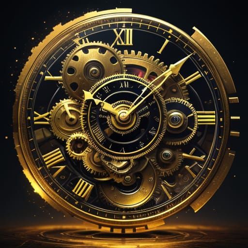 Hyperrealistic Time Traveler in Splash Art Style