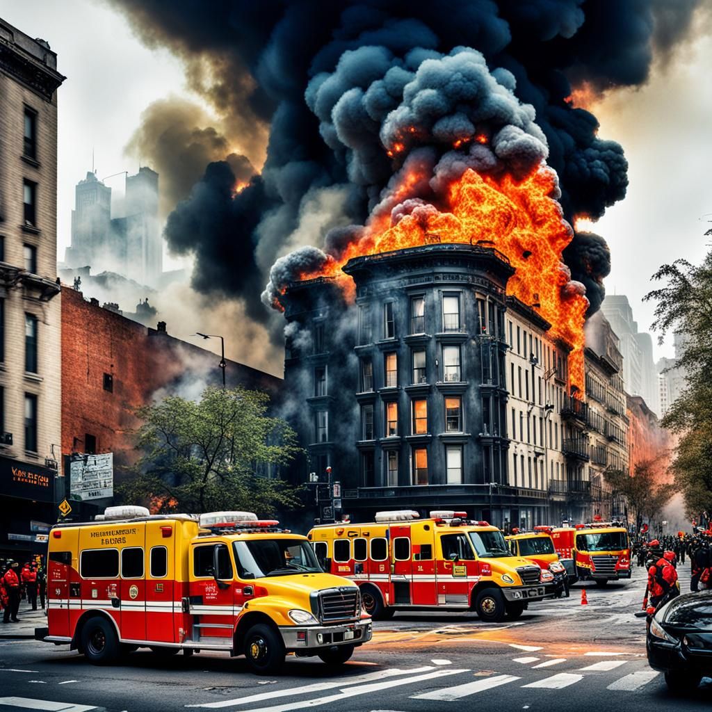 9/11 Firefighter Tribute in Surreal Street Art