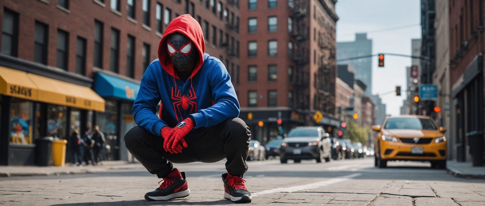 Miles Morales Spider-Man in Urban Street Style