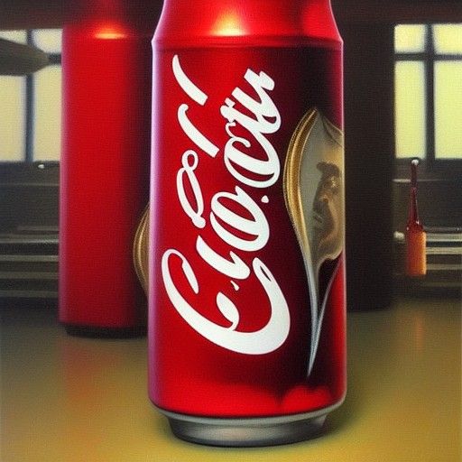 Coca-Cola Ad in Oil Painting Style
