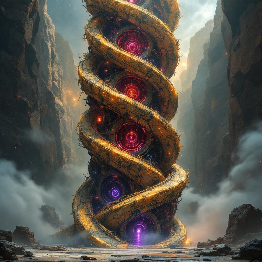 A towering Cosmic Babylonian Tower of forgotten languages an...