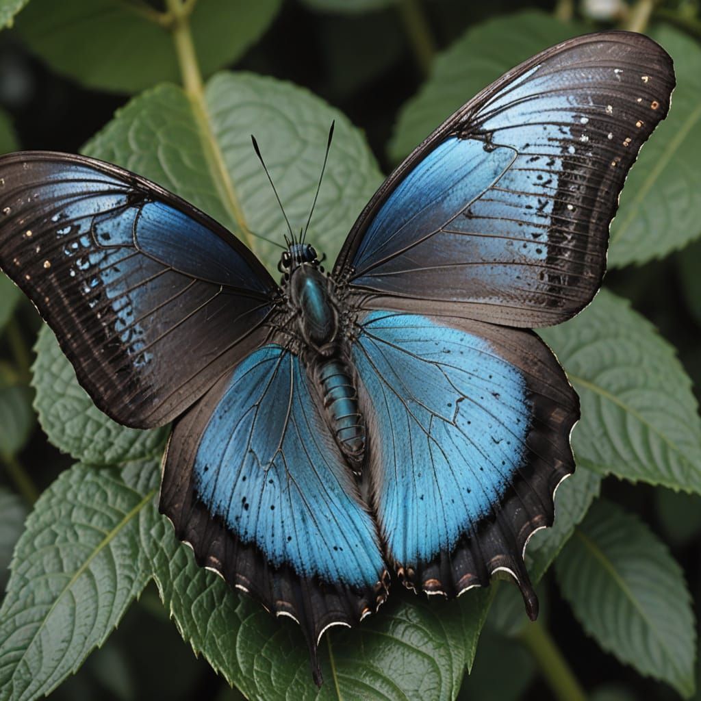 Blue morpho butterfly