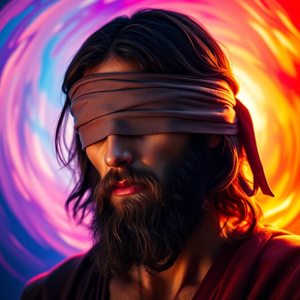 Dramatic Epiphany: Blindfolded Jesus in Hyperrealism