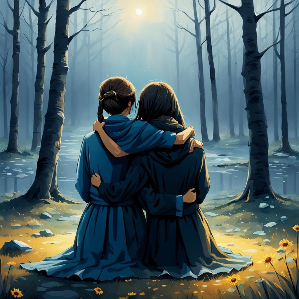 Silent Support: A Friend in Sadness