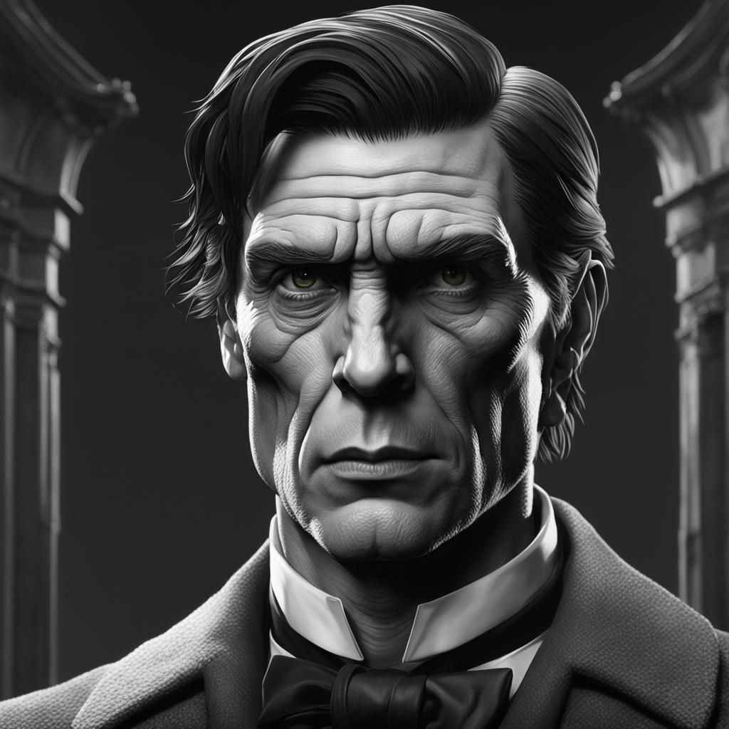 Cillian Murphy as Dr. Frankenstein, Black and White Portrait