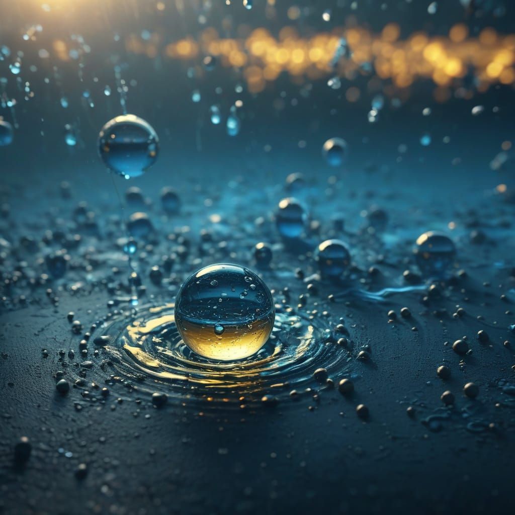 Surfactant Molecule in Oil Painting Style