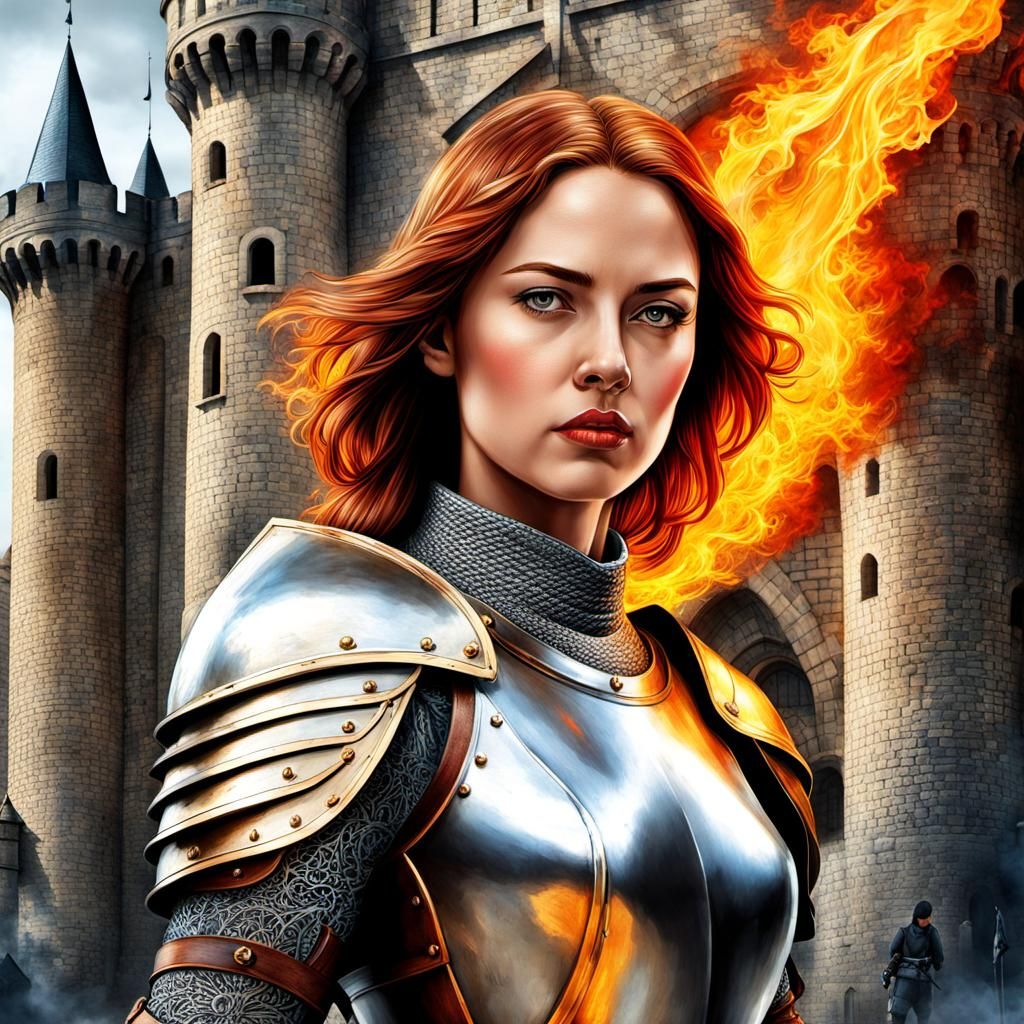 Joan of Arc Melts Fortress with Flaming Sword