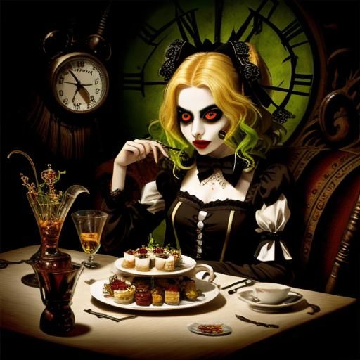 Eerie Alice in Wonderland Tea Party