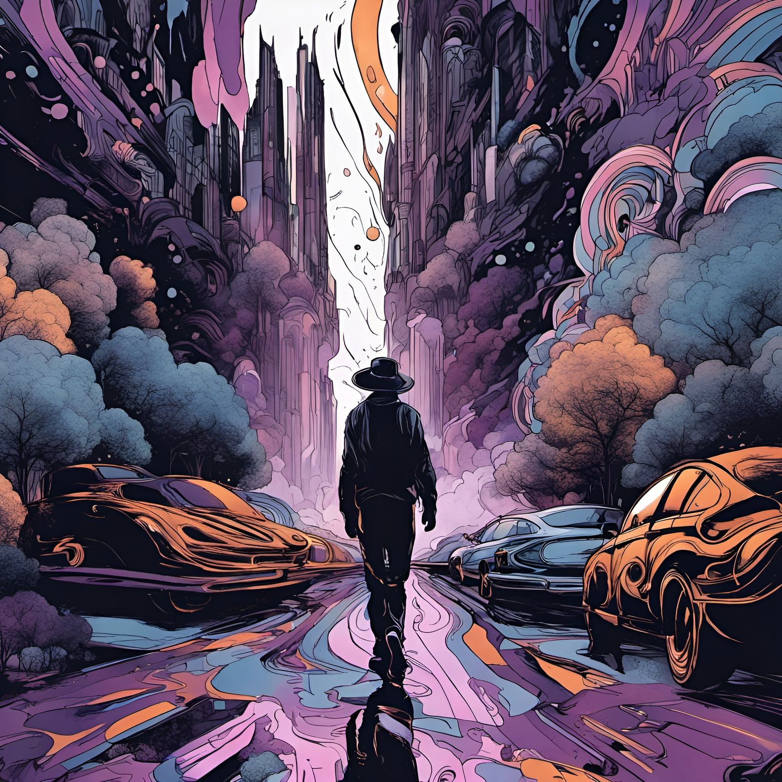 Psychedelic Art Deco Landscape in Unreal Engine