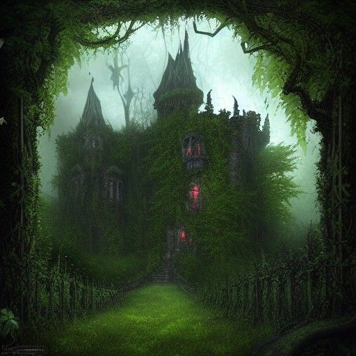 Ominous Haunted Castle Hidden in Overgrown Jungle