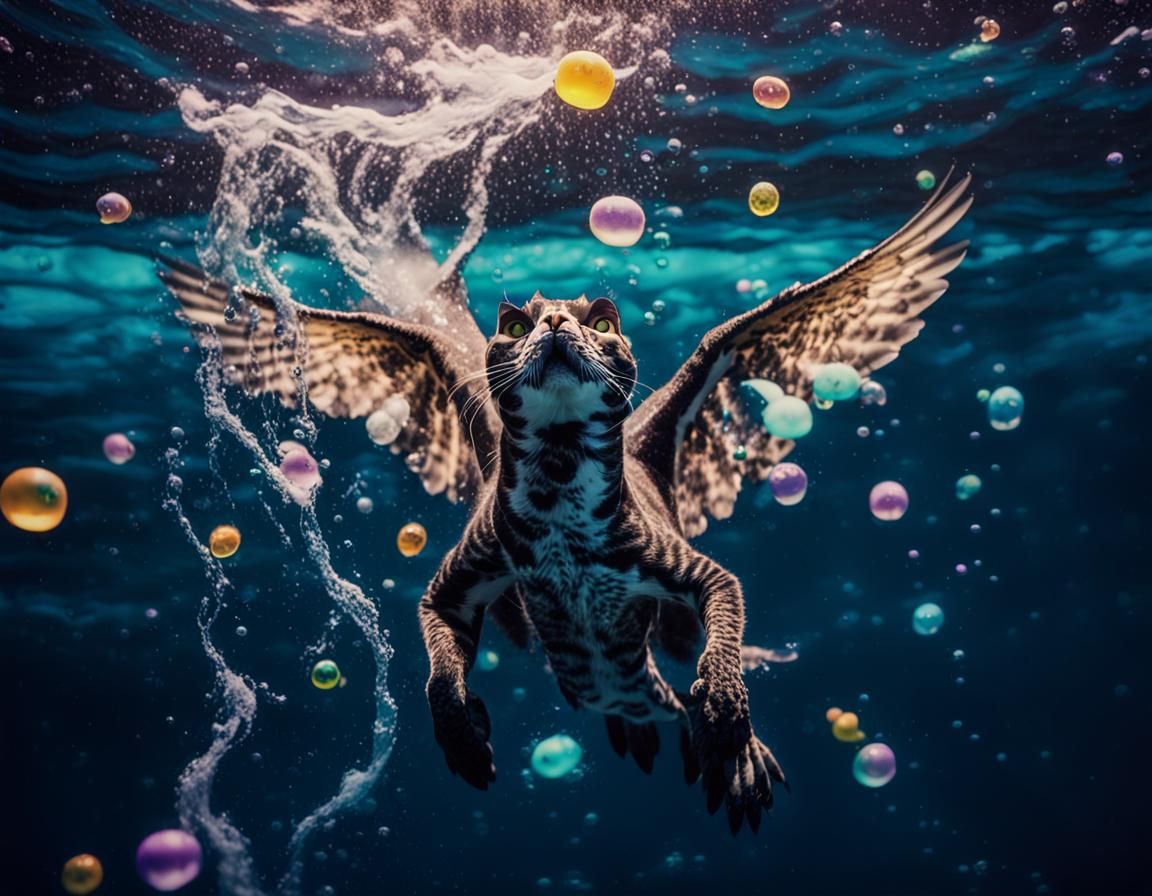 Winged Cats Underwater: A Cinematic Adventure