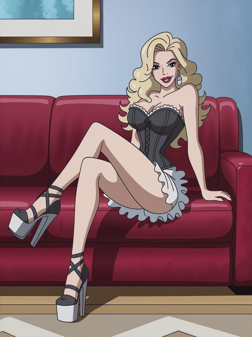 Italian Woman in Gothic Corset and Gypsy Skirt